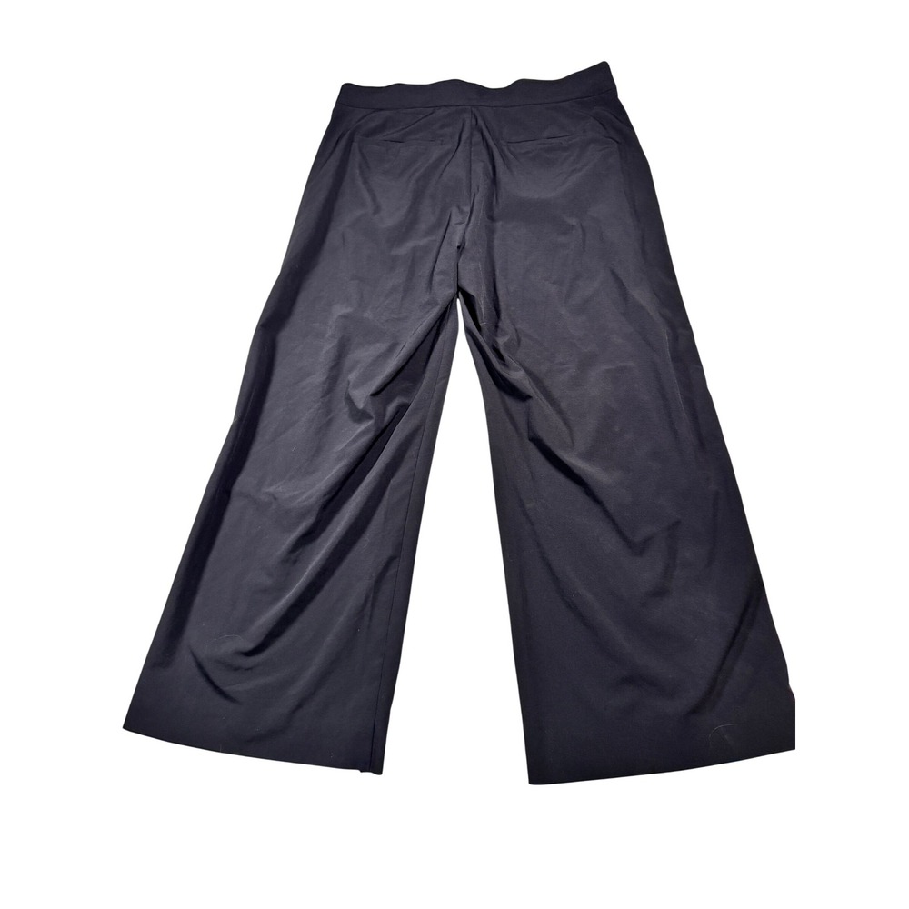 Athleta Black Wide‎ Leg Performance Pants 6 athletic lightweight travel - Picture 2 of 6